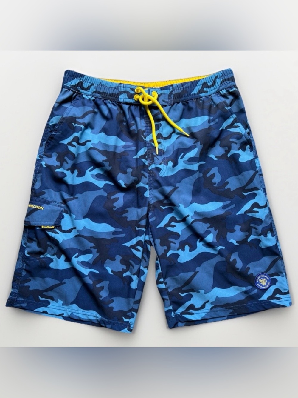 Banana Boat Swim Trunks Sz Medium UPF 50+ Fast Dry Summer Beach Blue Camouflage